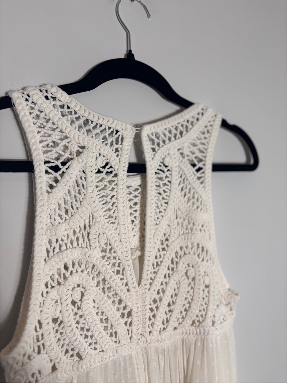 Zara Woman Bohemian Crochet Fringe Sundress size small - Picture 4 of 5